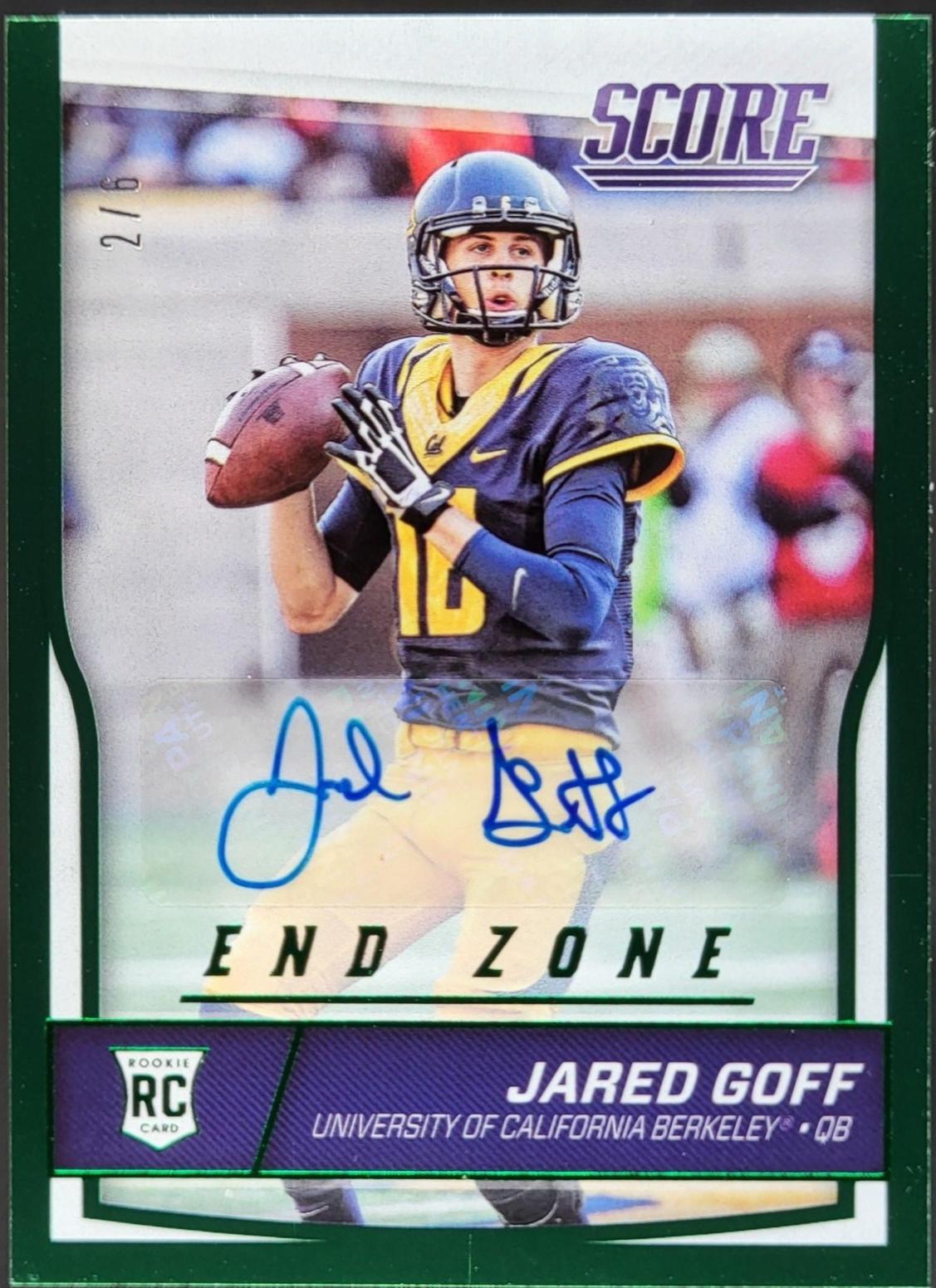 Jared Goff [Autograph End Zone] #332