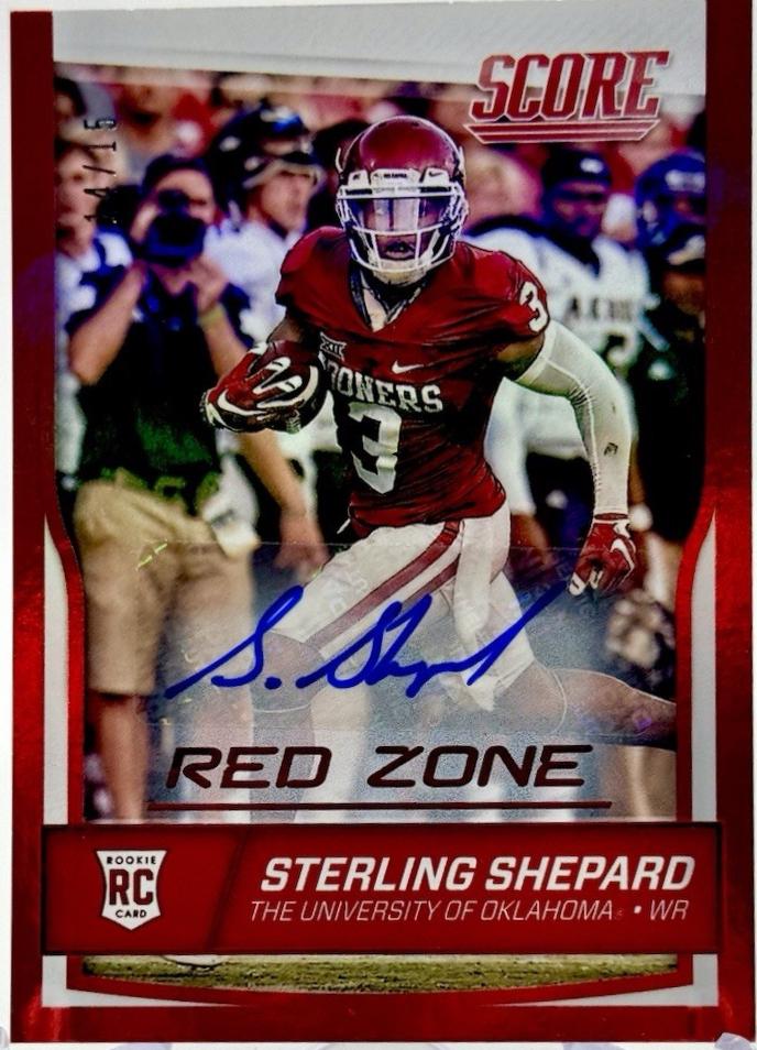 Sterling Shepard [Autograph Jumbo Red Zone] #368