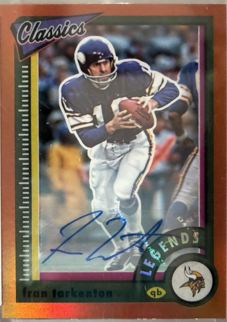 Fran Tarkenton [Premium Significant Signature Orange] #122