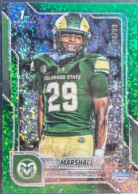 Justin Marshall [Green Mini-Diamond Refractor] #135