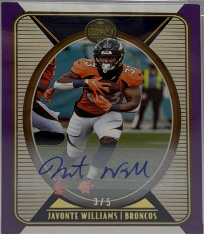 Javonte Williams [Violet Autograph] #30