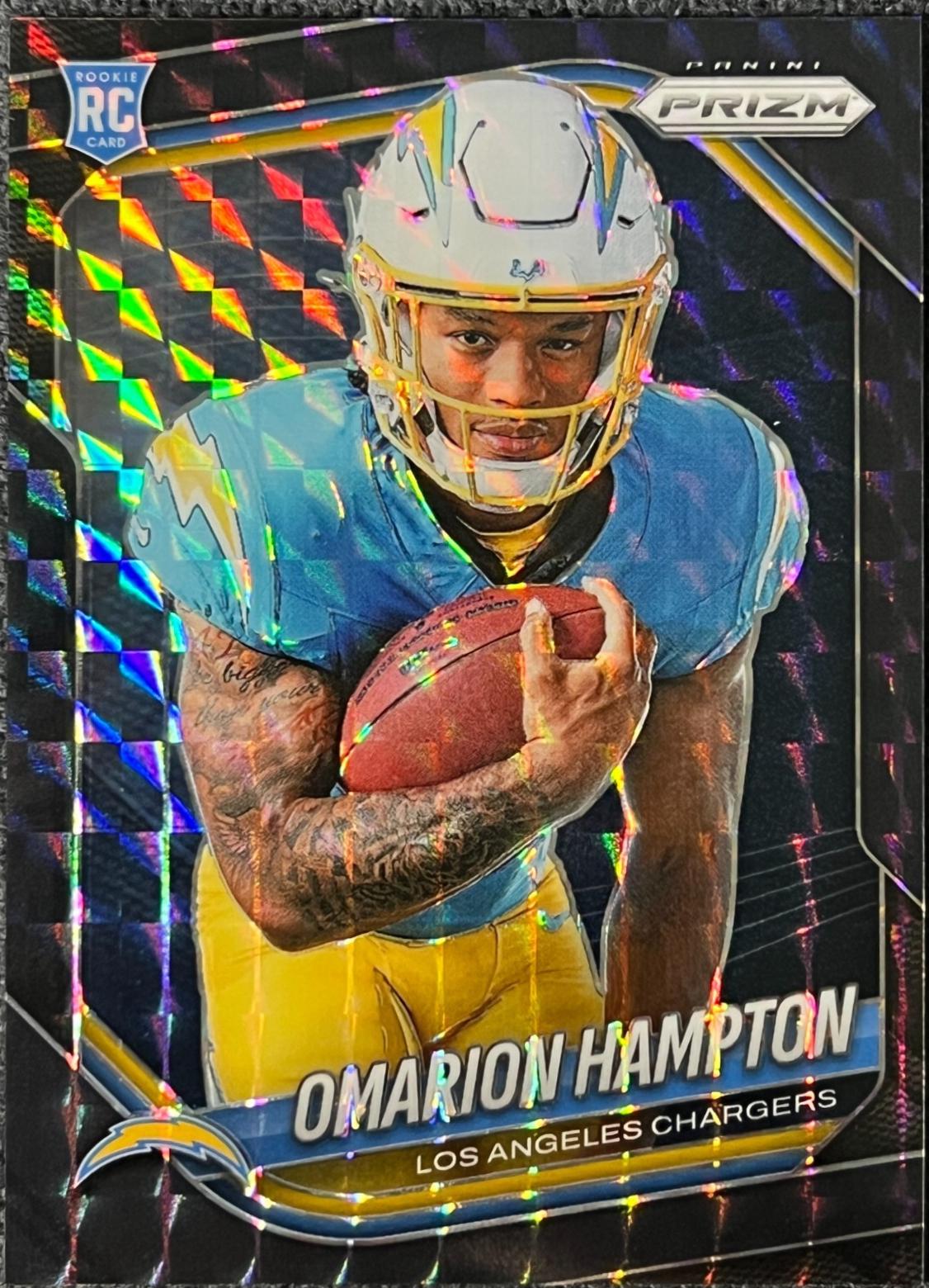 Omarion Hampton [Black Finite Rookie Variation Silver] #423