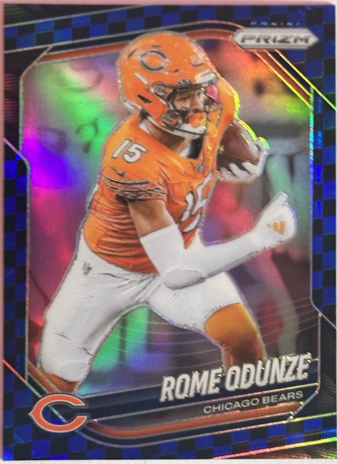 Rome Odunze [Black Blue Checker] #8