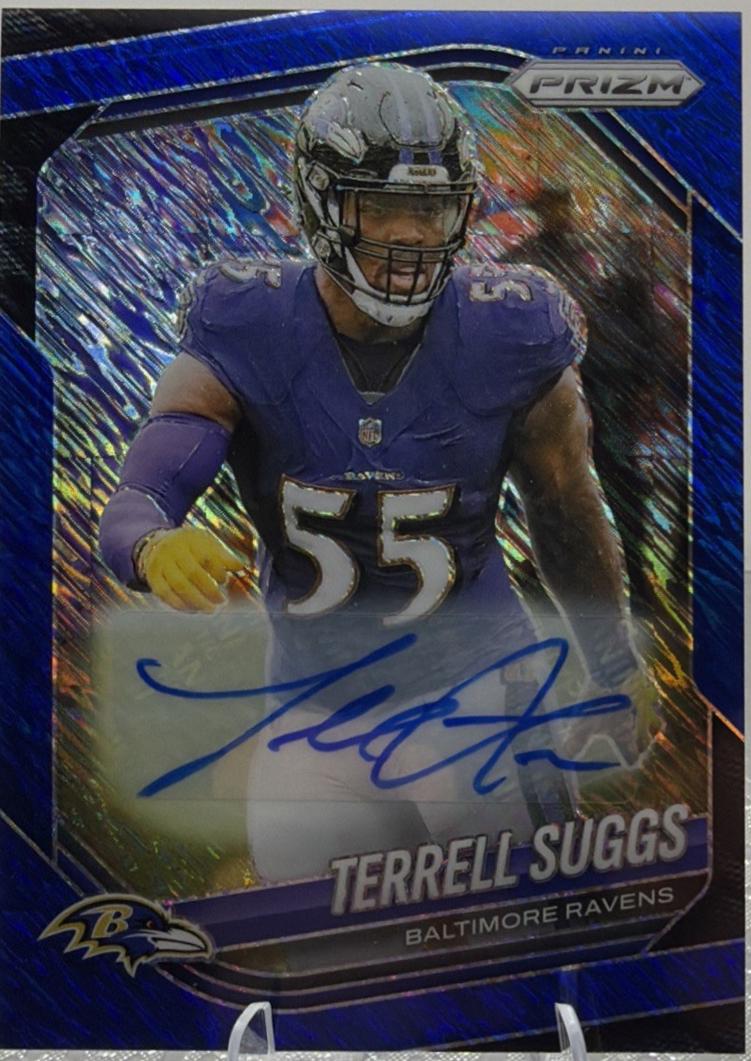 Terrell Suggs [Blue Shimmer Autograph] #93