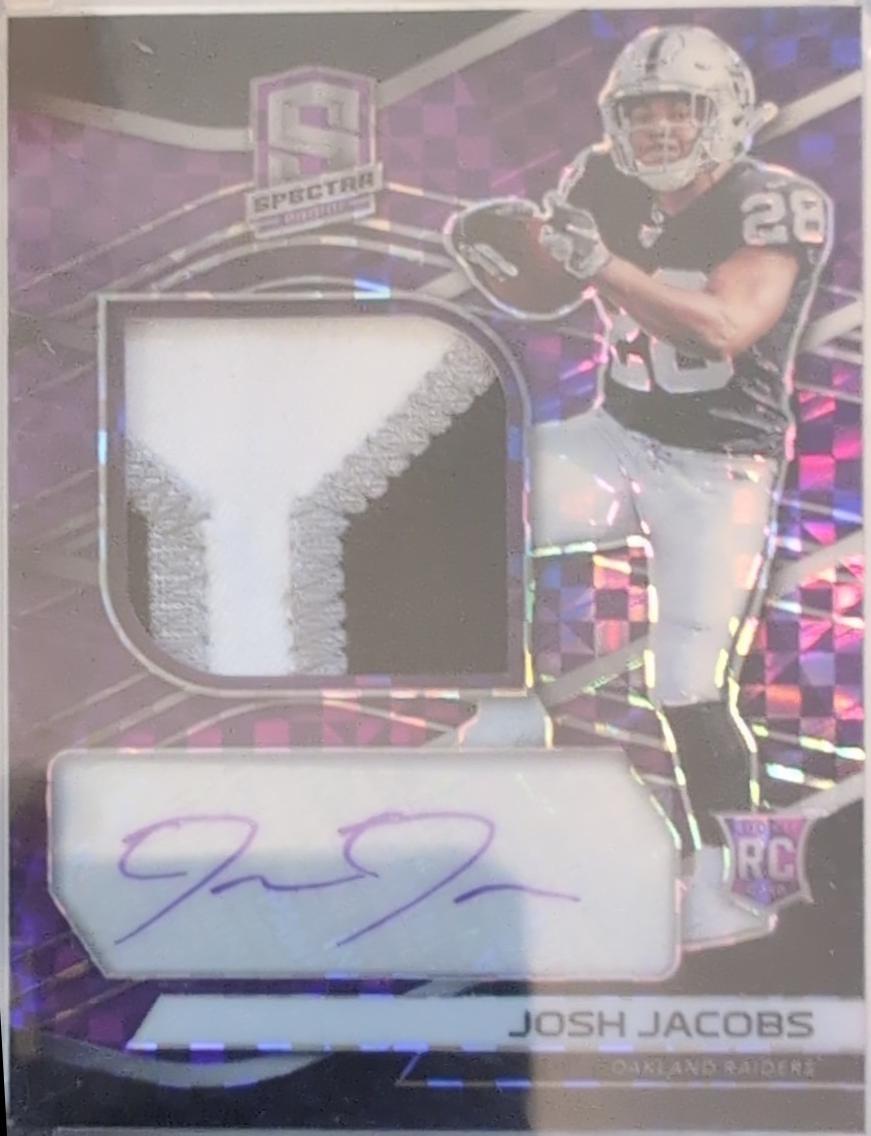 Josh Jacobs [Patch Autograph Neon Purple] #208