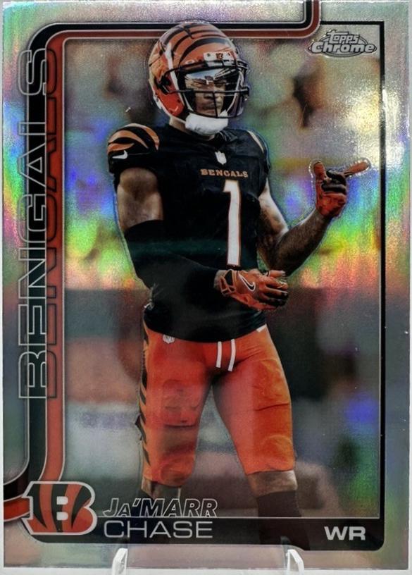 Ja'Marr Chase [Football Leather Refractor] #58