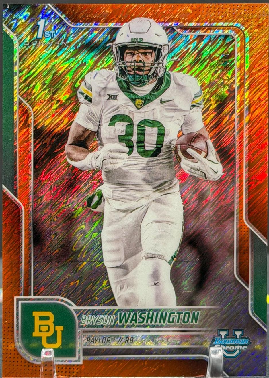 Bryson Washington [Orange Shimmer Refractor] #56