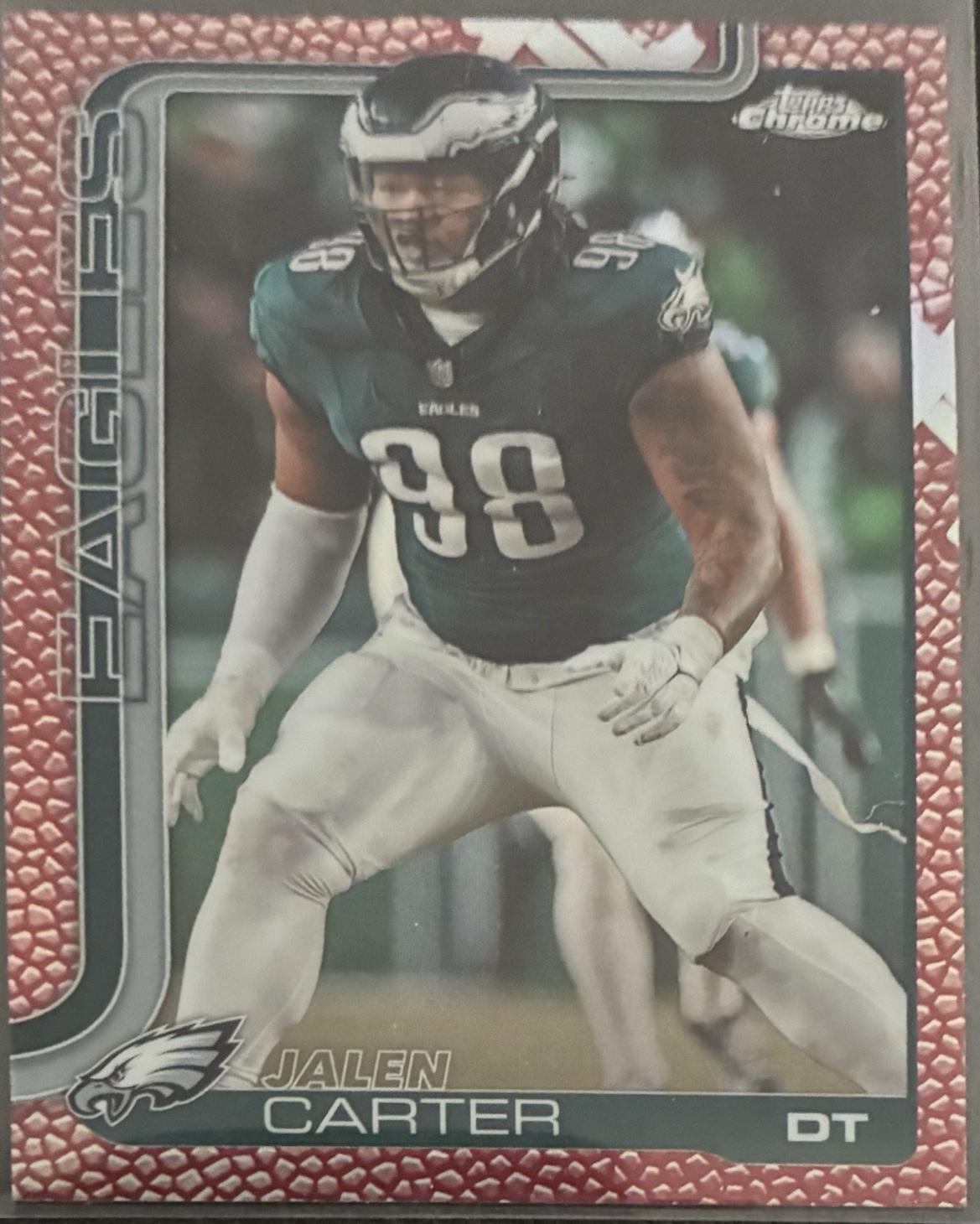 Jalen Carter [Football Leather Refractor] #250