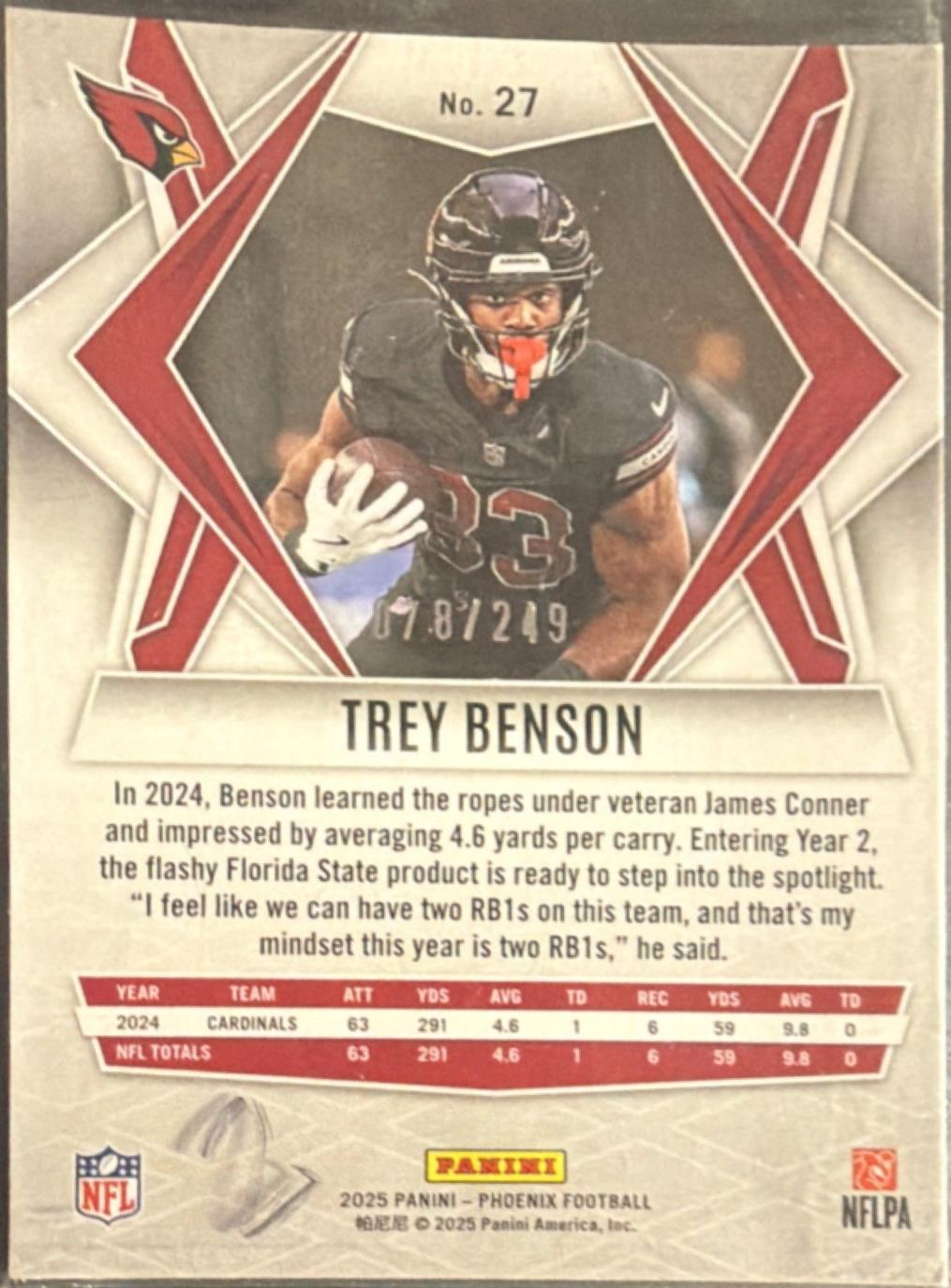 Trey Benson [Purple Winter] #27