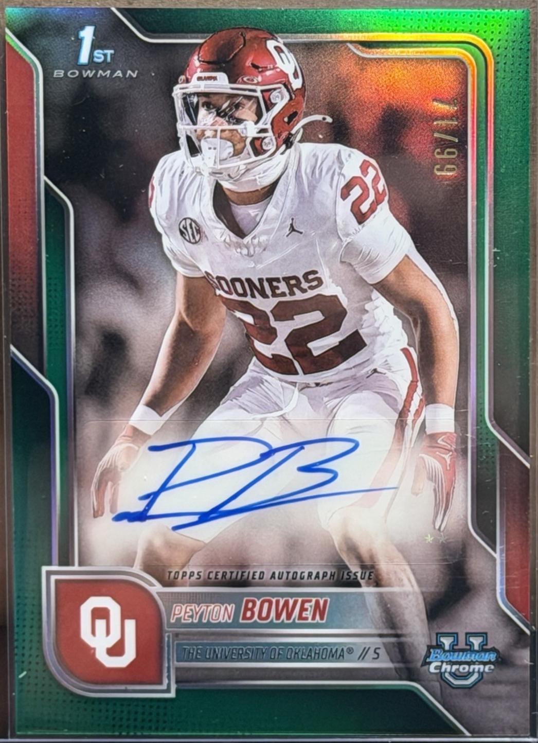 Peyton Bowen [Green Refractor] #BCA-PB