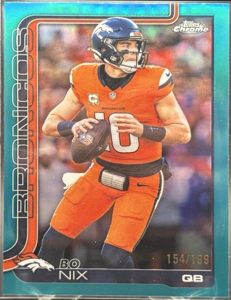 Bo Nix [Aqua Refractor] #88