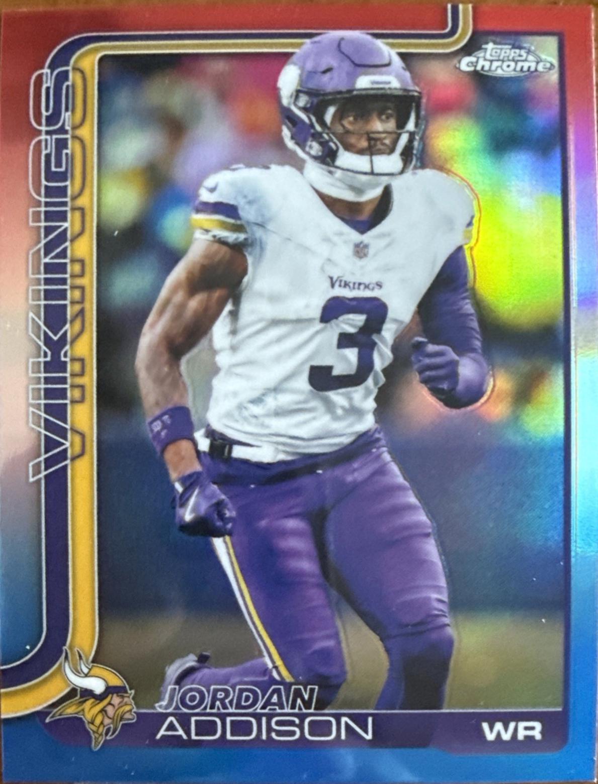 Jordan Addison [Red White Blue Refractor] #202