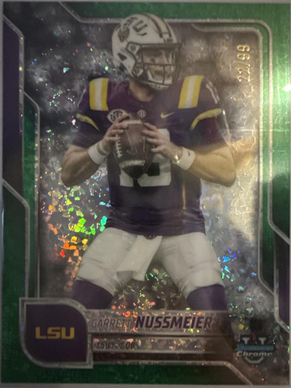 Garrett Nussmeier [Green Mini-Diamond Refractor] #189