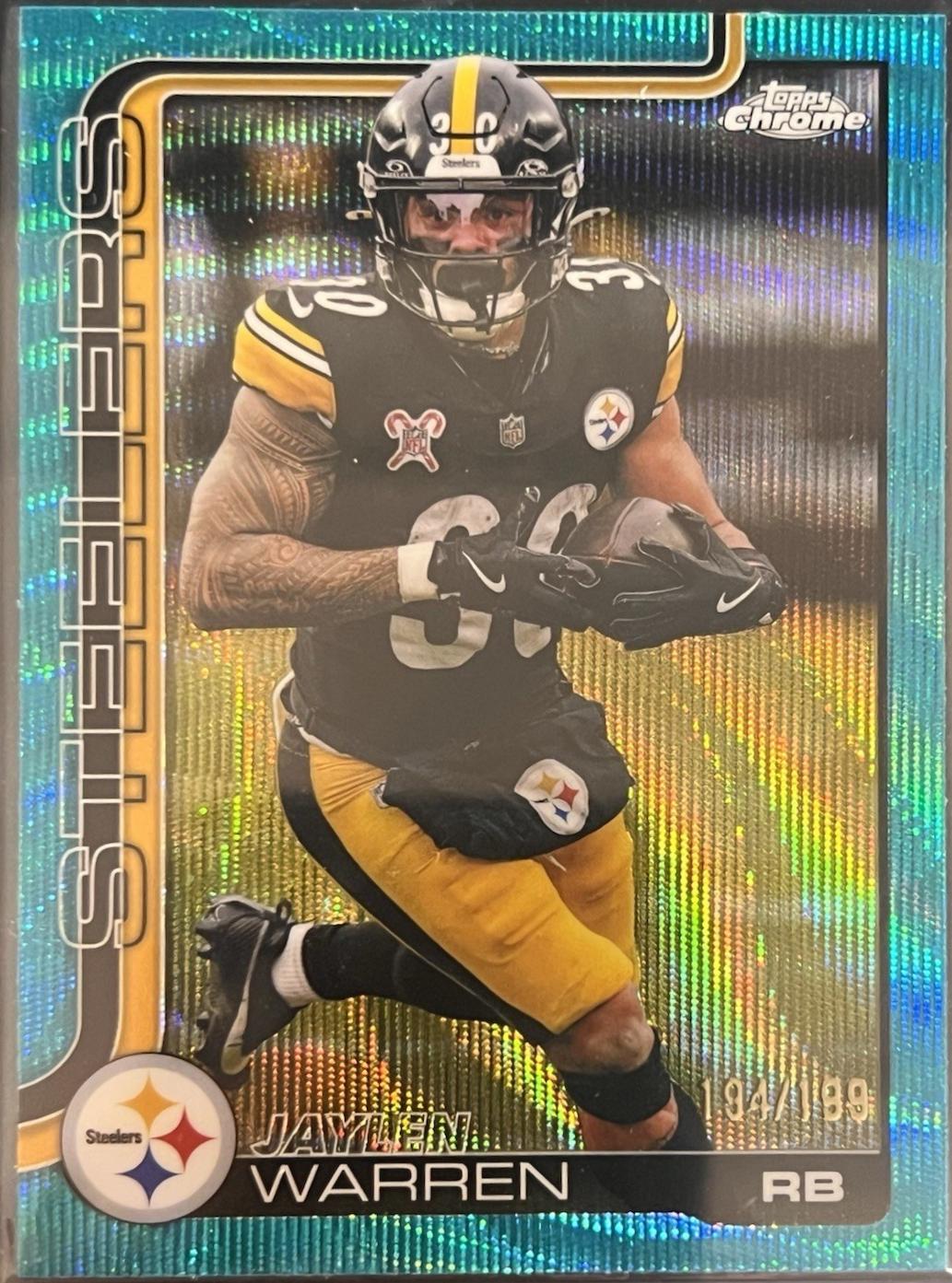 Jaylen Warren [Aqua Wave Refractor] #253