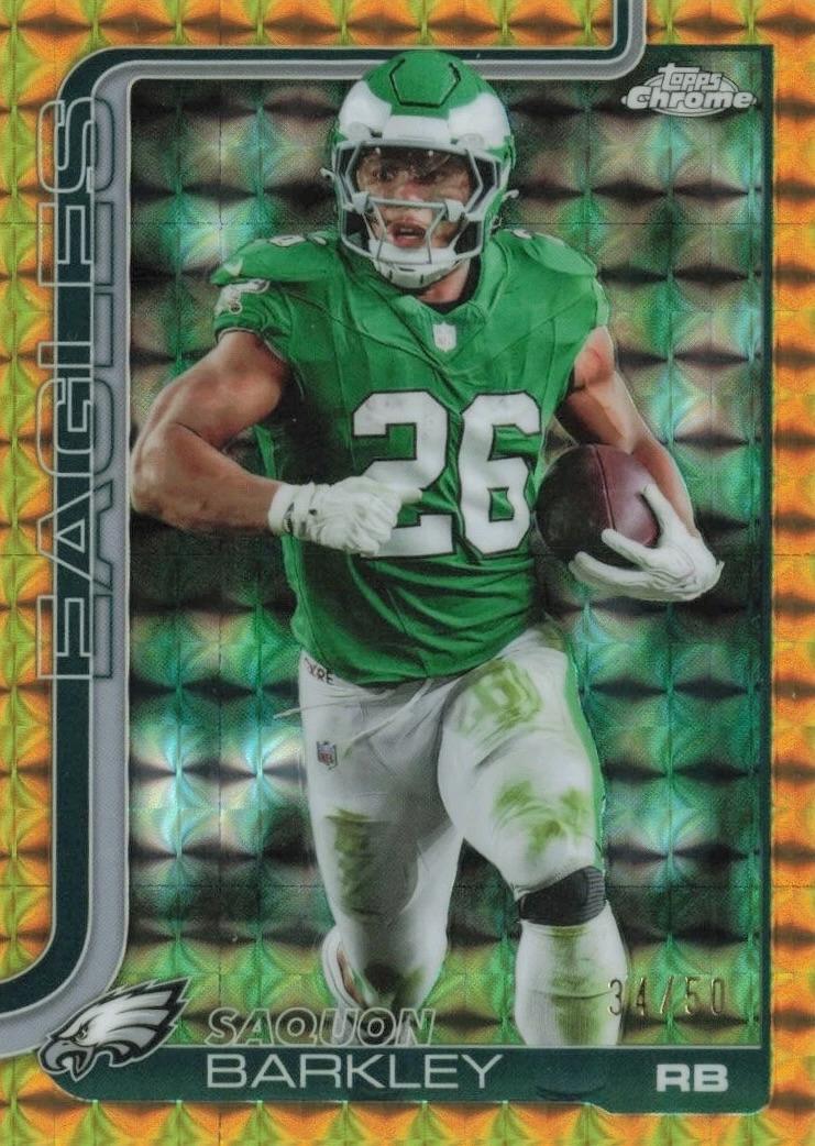 Saquon Barkley [Gold Geometric Refractor] #248