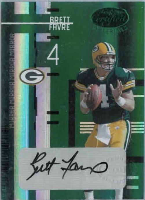 Brett Favre [Mirror Emerald Autograph] #44