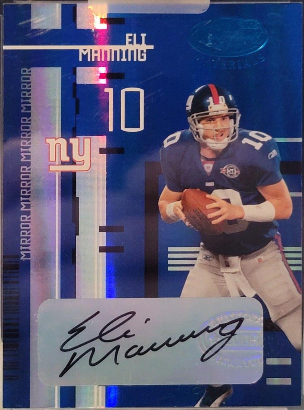 Eli Manning [Mirror Blue Autograph] #76