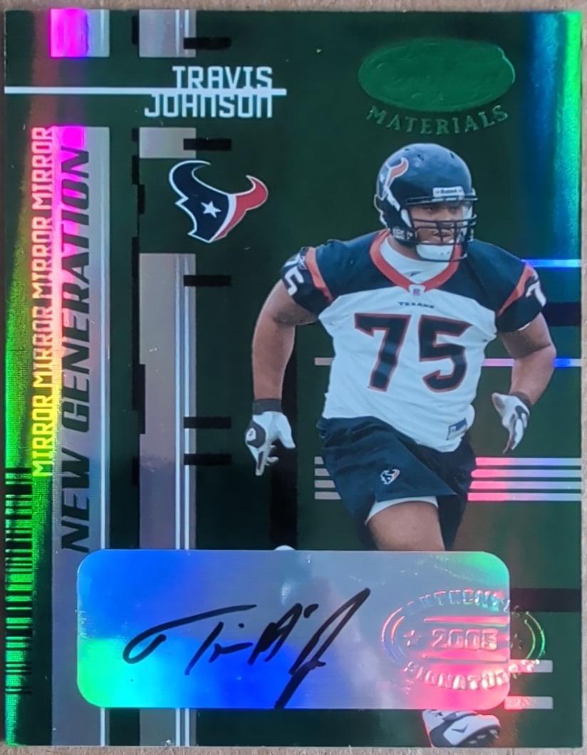 Travis Johnson [Mirror Emerald Autograph] #157
