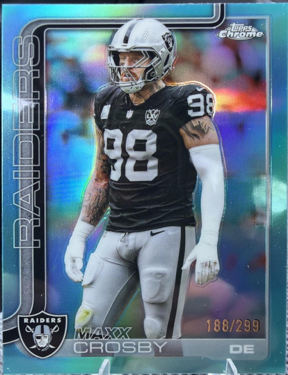 Maxx Crosby [Aqua Refractor] #180