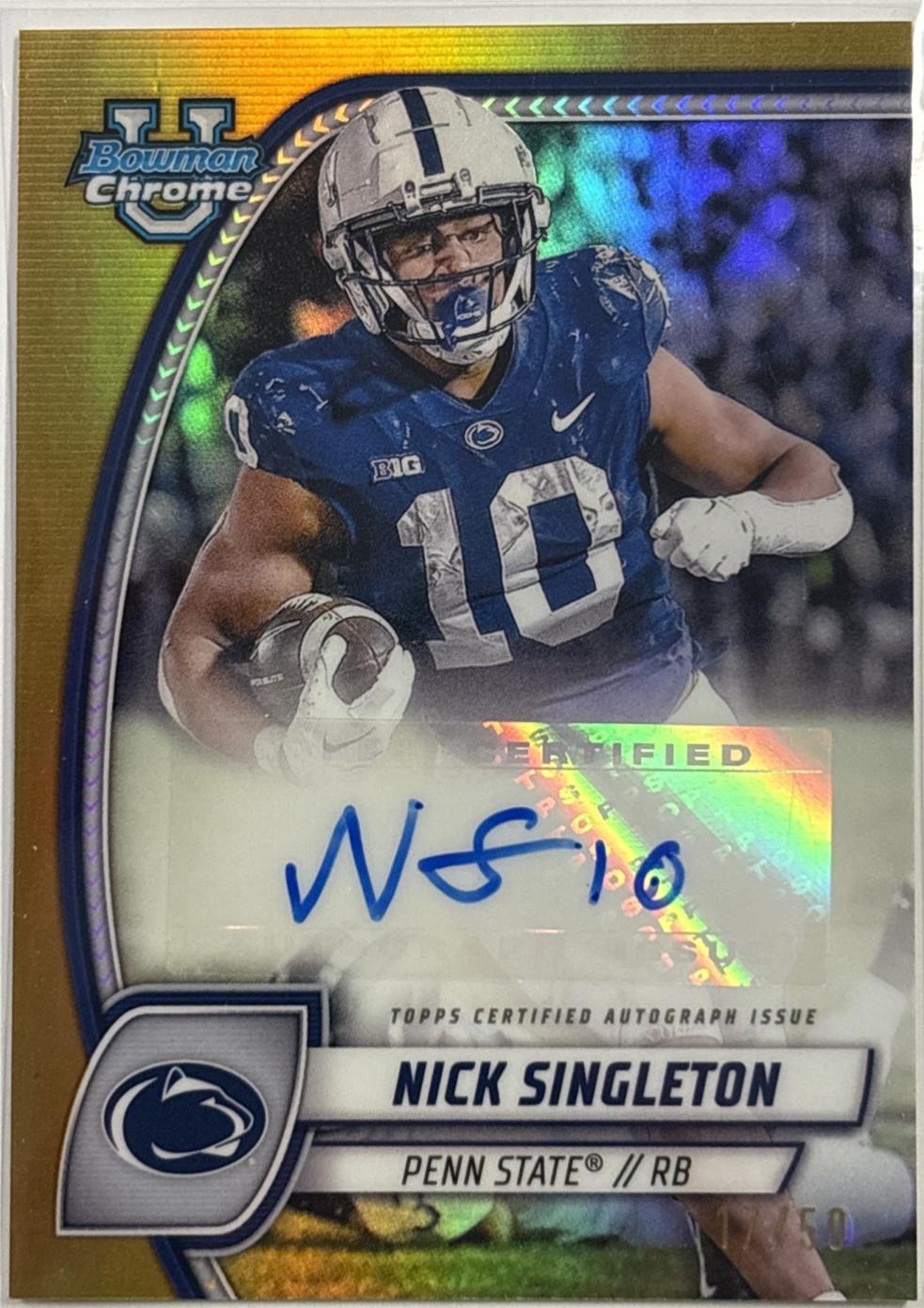 Nick Singleton [Gold Refractor] #PA-NSI