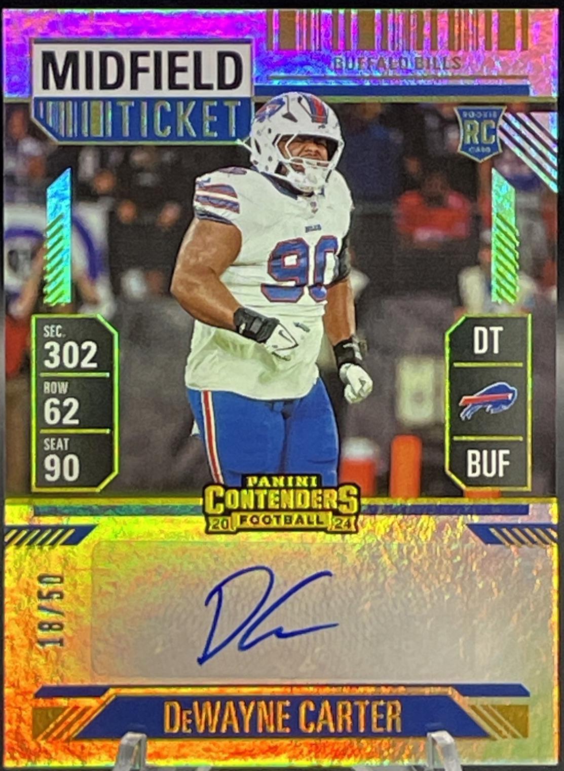 DeWayne Carter [Midfield Ticket Autograph] #265