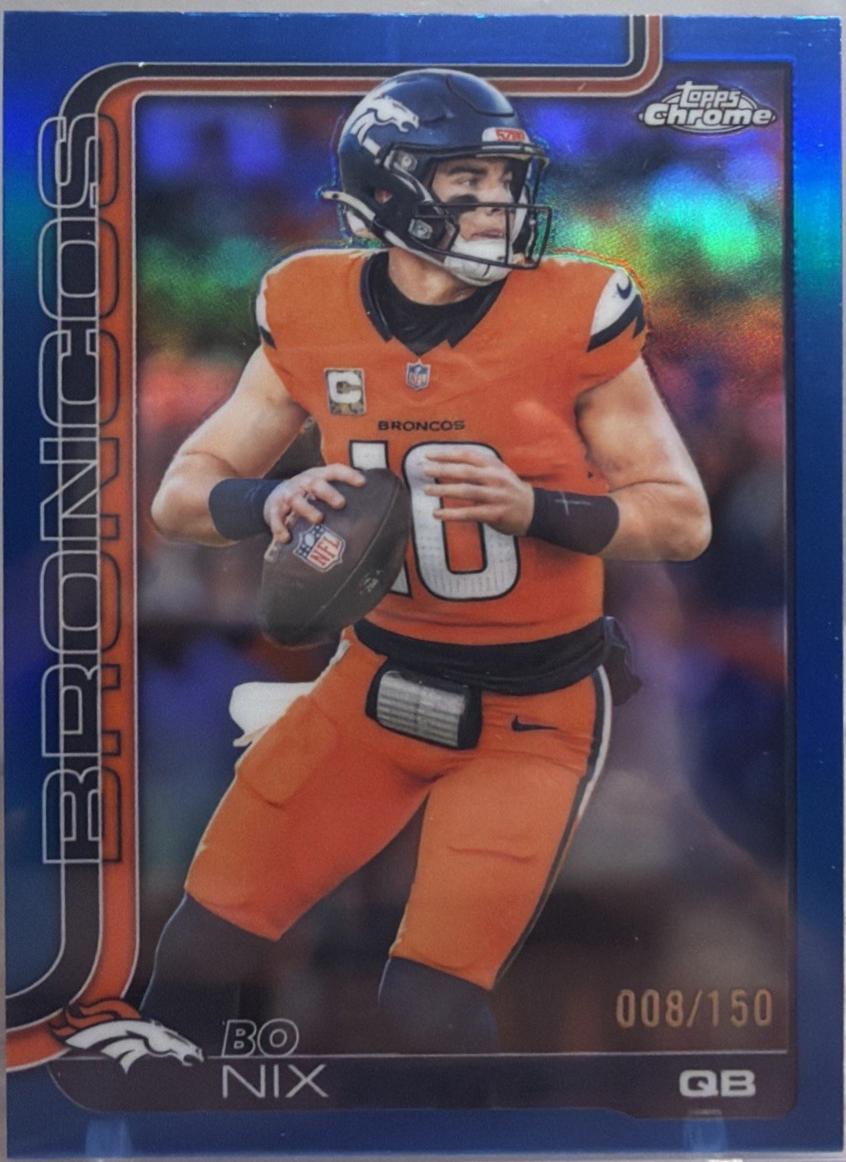 Bo Nix [Blue Refractor] #88
