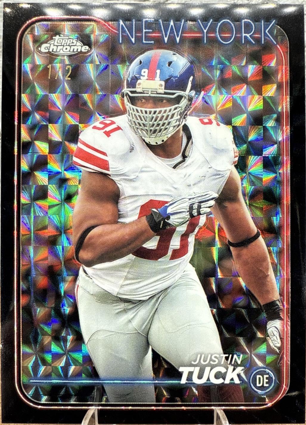 Justin Tuck [Black Geometric] #142