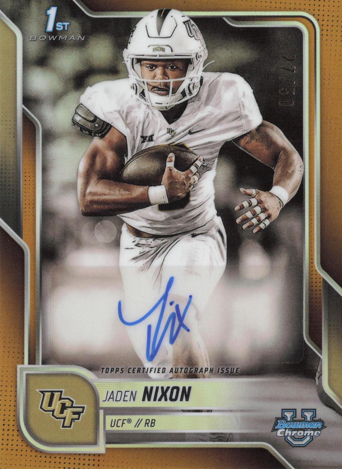 Jaden Nixon [Gold Refractor] #BCA-JN