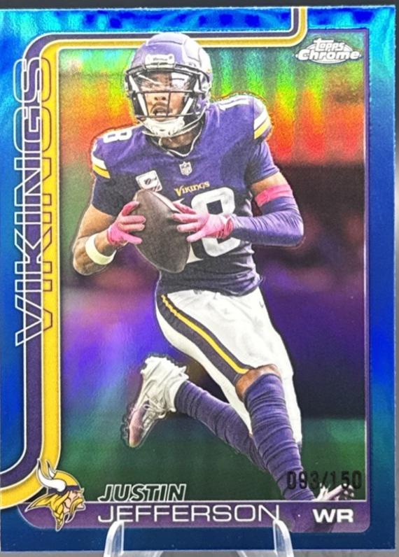 Justin Jefferson [Blue Refractor] #195