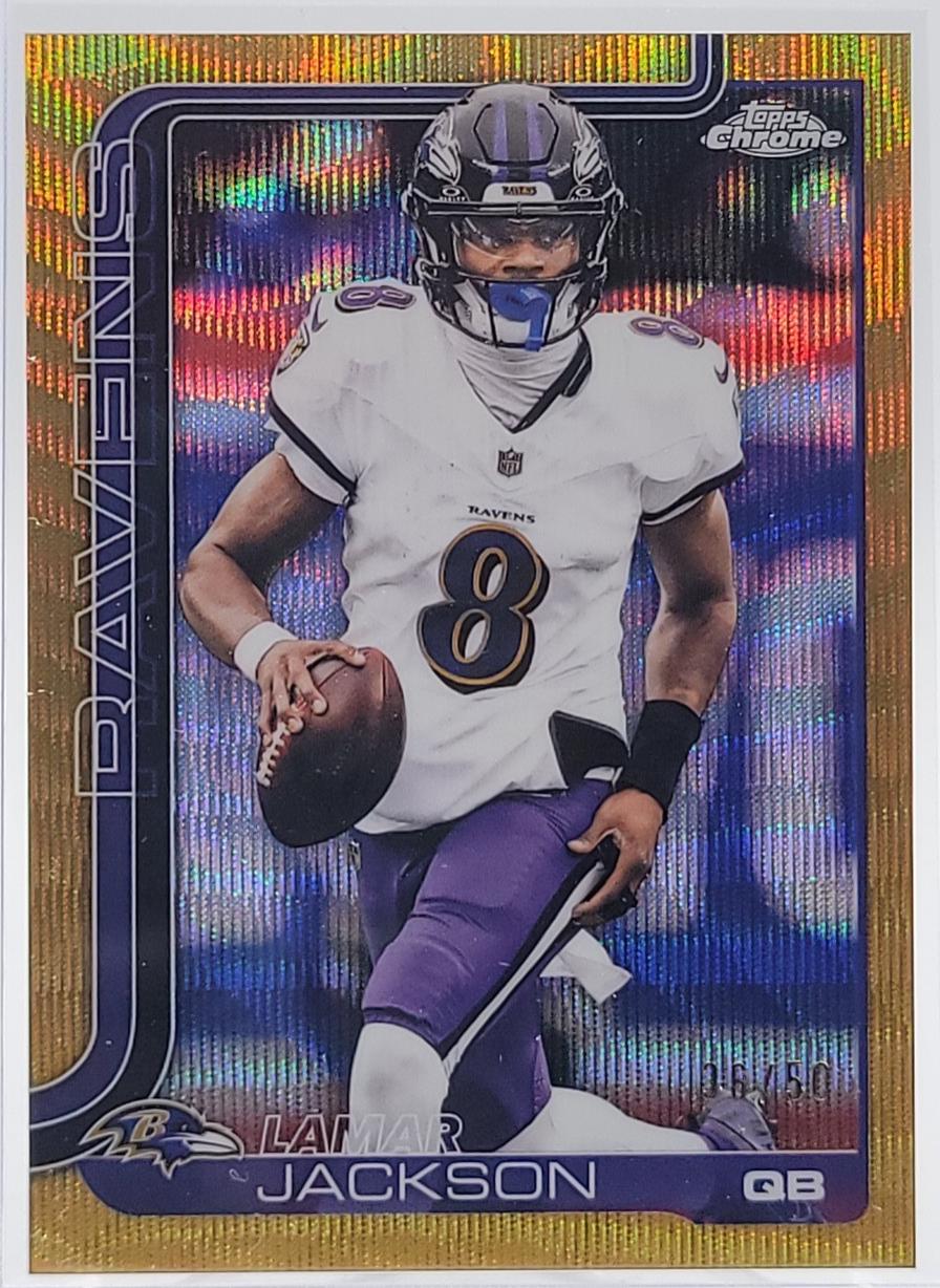 Lamar Jackson [Gold Wave Refractor] #24