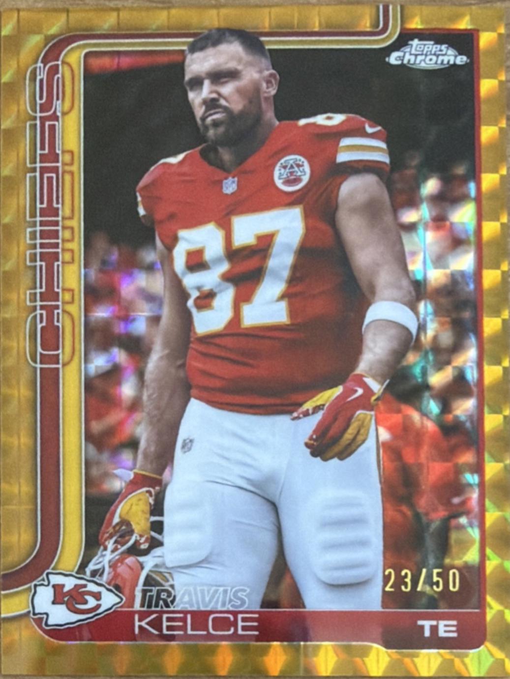 Travis Kelce [Gold Geometric Refractor] #150