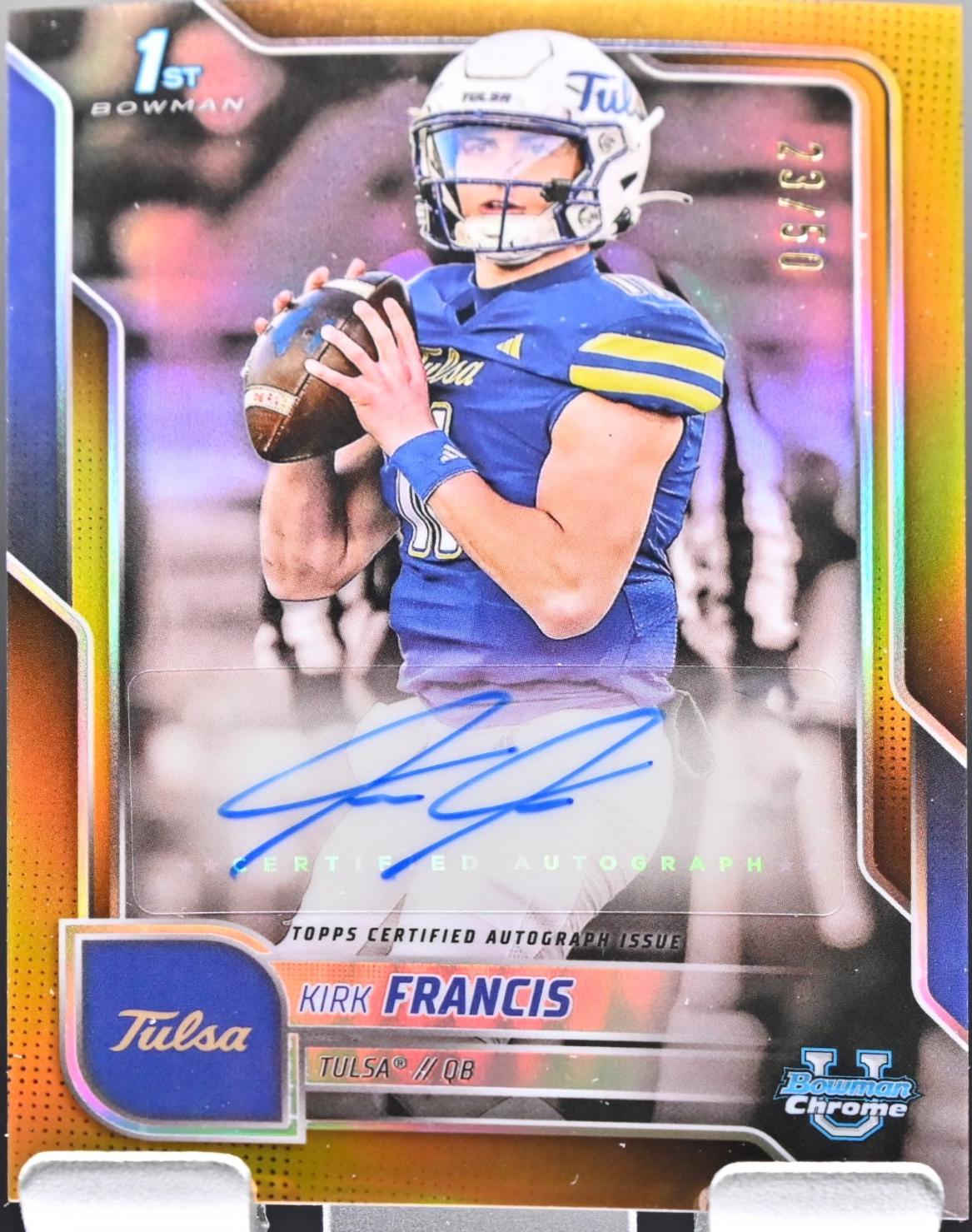 Kirk Francis [Gold Refractor] #BCA-KFR