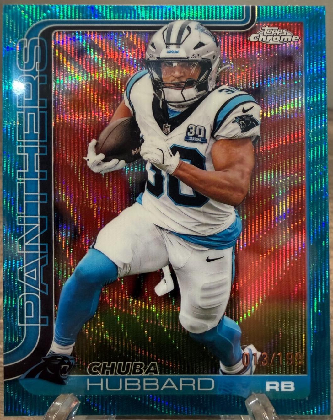 Chuba Hubbard [Aqua Wave Refractor] #42