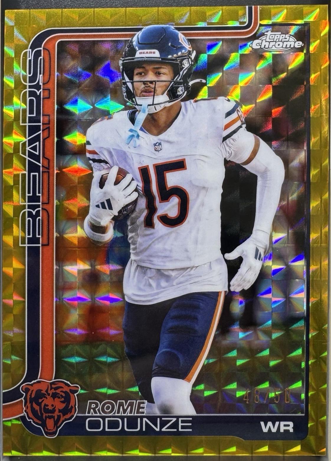 Rome Odunze [Gold Geometric Refractor] #49