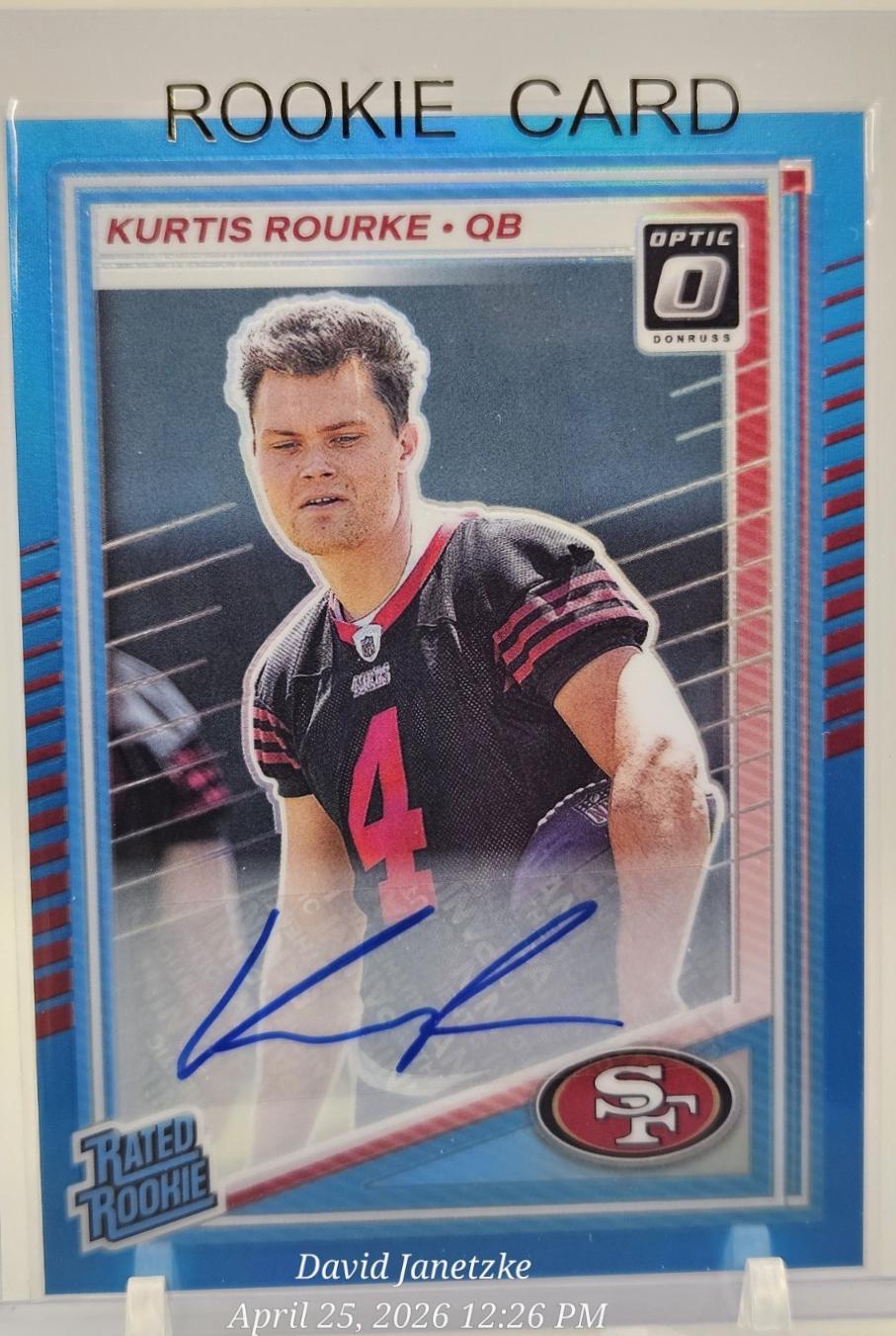 Kurtis Rourke [Neon Blue Autograph] #243