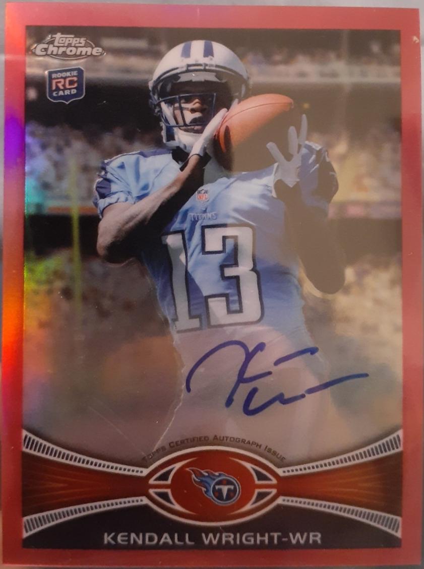 Kendall Wright [Ball in Hands Autograph Pink Refractor] #212