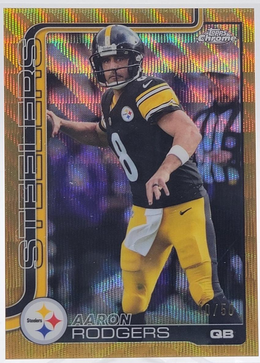 Aaron Rodgers [Gold Wave Refractor] #255