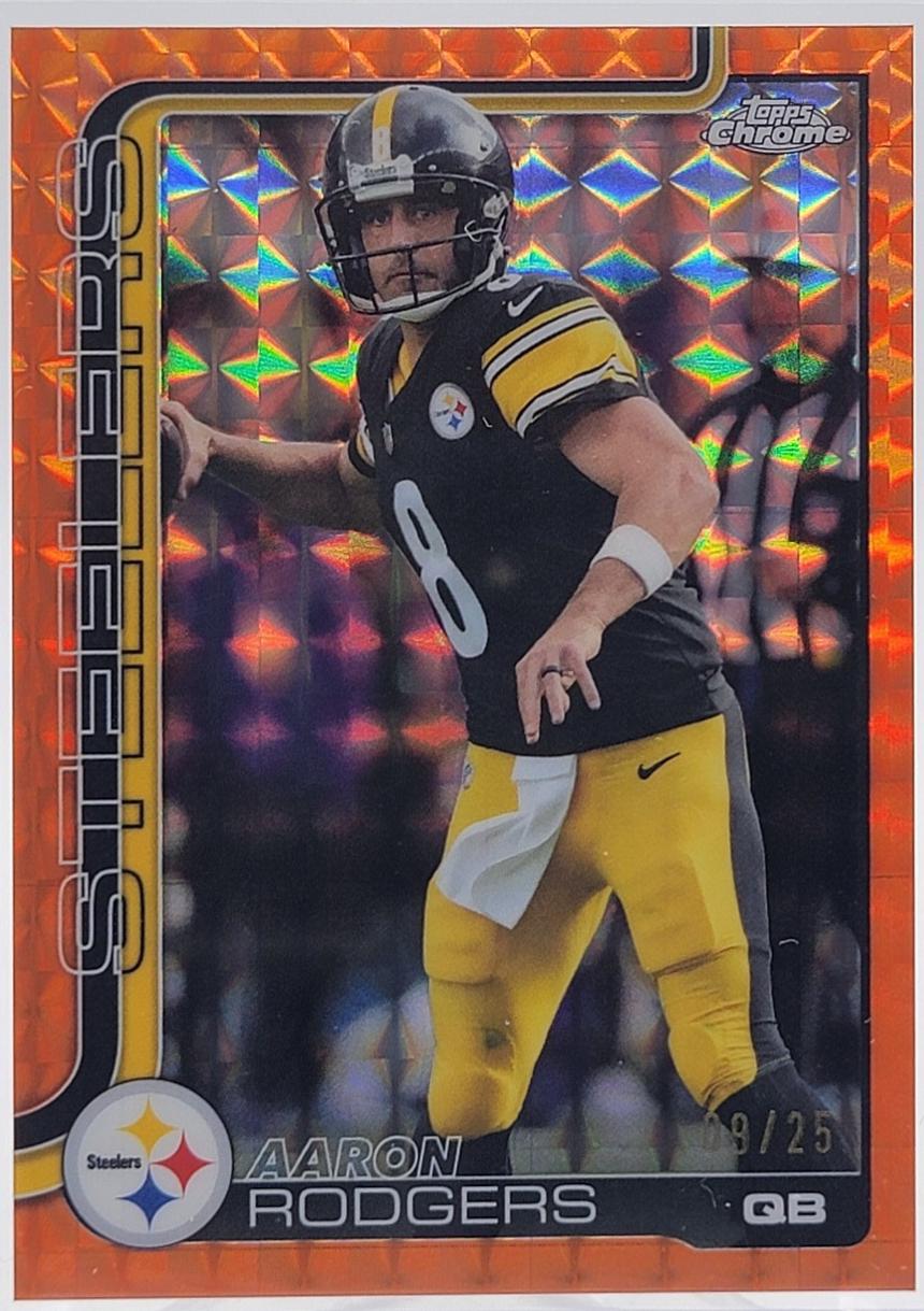 Aaron Rodgers [Orange Geometric Refractor] #255