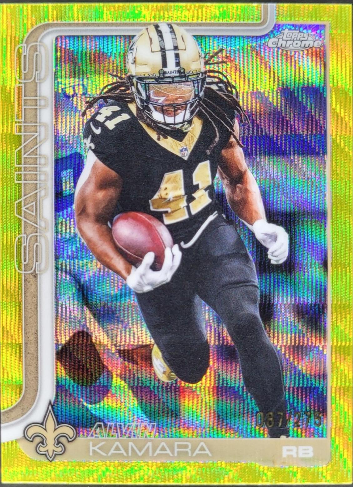 Alvin Kamara [Yellow Wave Refractor] #215