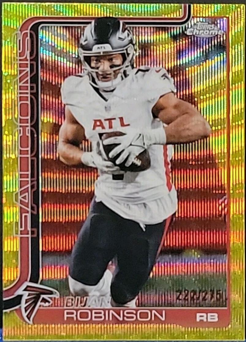Bijan Robinson [Yellow Wave Refractor] #16