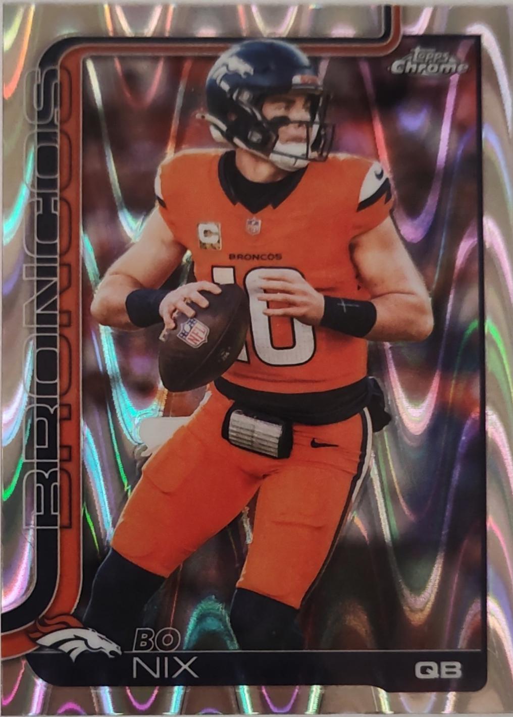 Bo Nix [Yellow Wave Refractor] #88