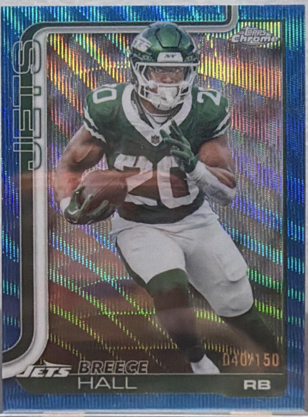 Breece Hall [Blue Wave Refractor] #238