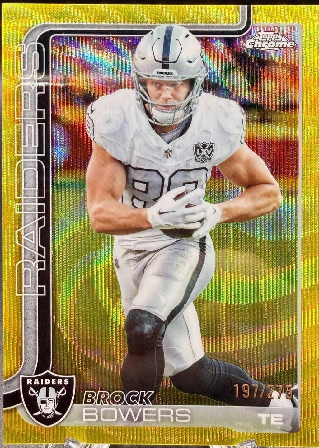 Brock Bowers [Yellow Wave Refractor] #178