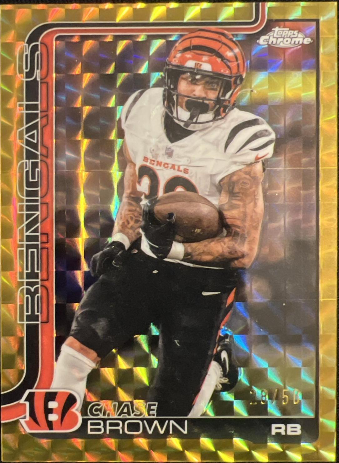 Chase Brown [Gold Geometric Refractor] #62