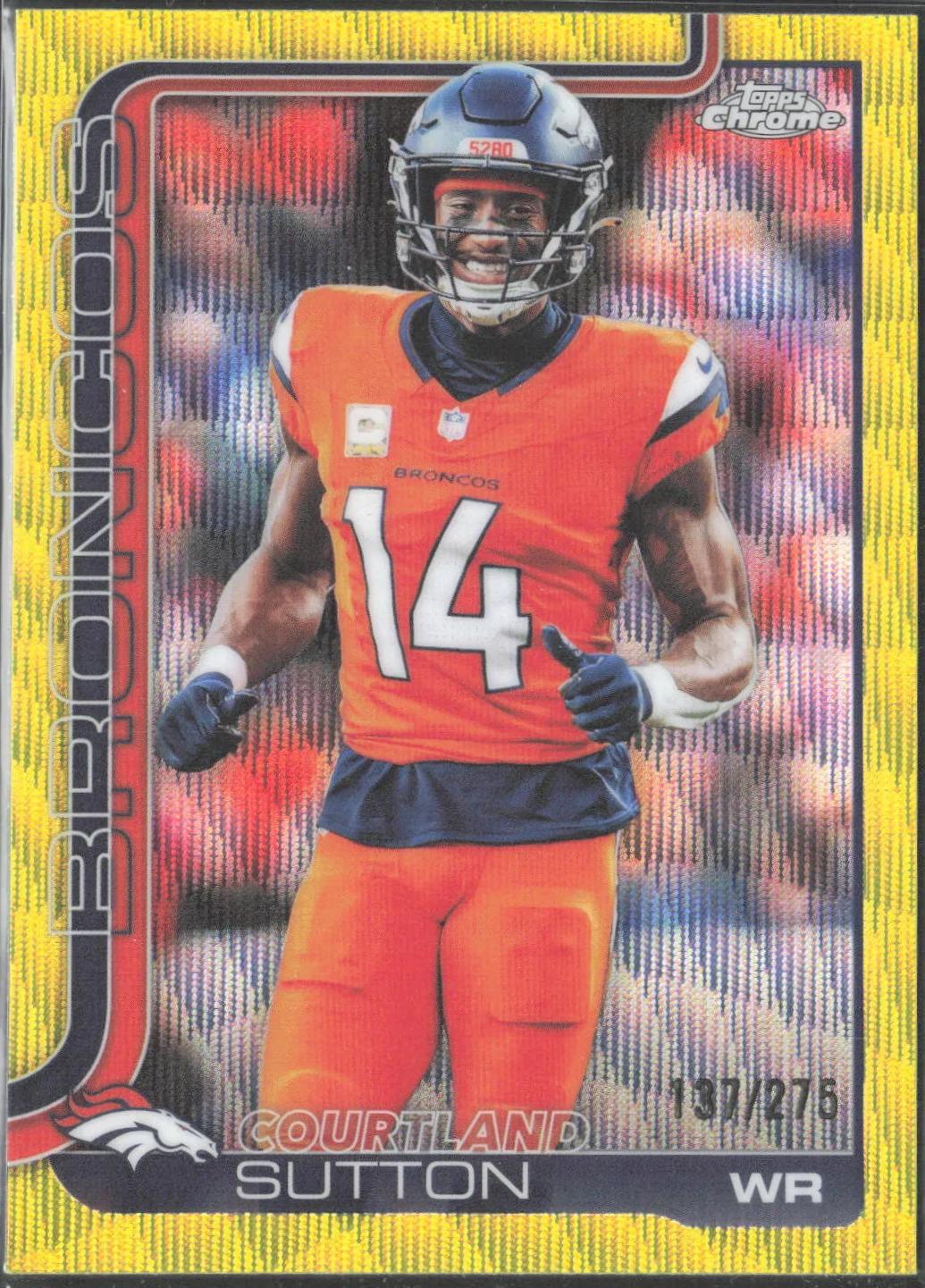 Courtland Sutton [Yellow Wave Refractor] #86