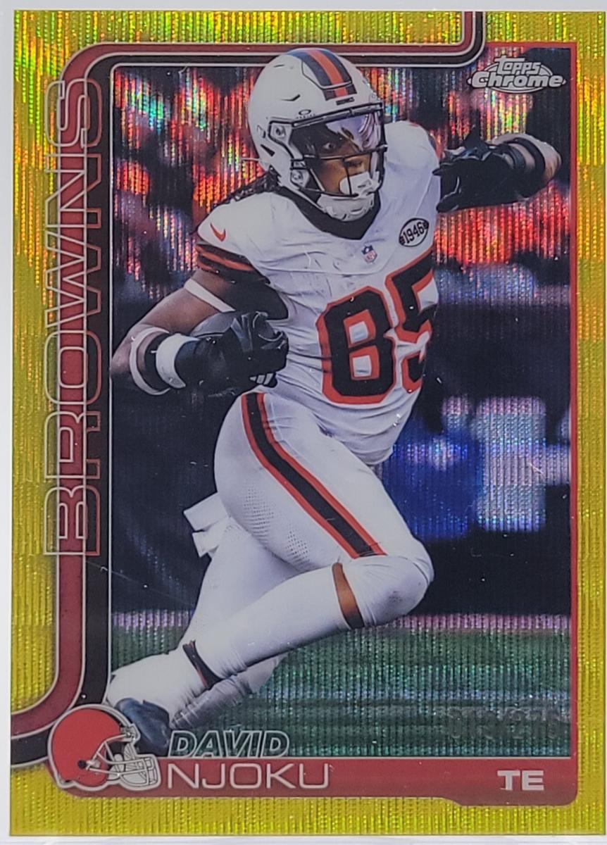 David Njoku [Yellow Wave Refractor] #69
