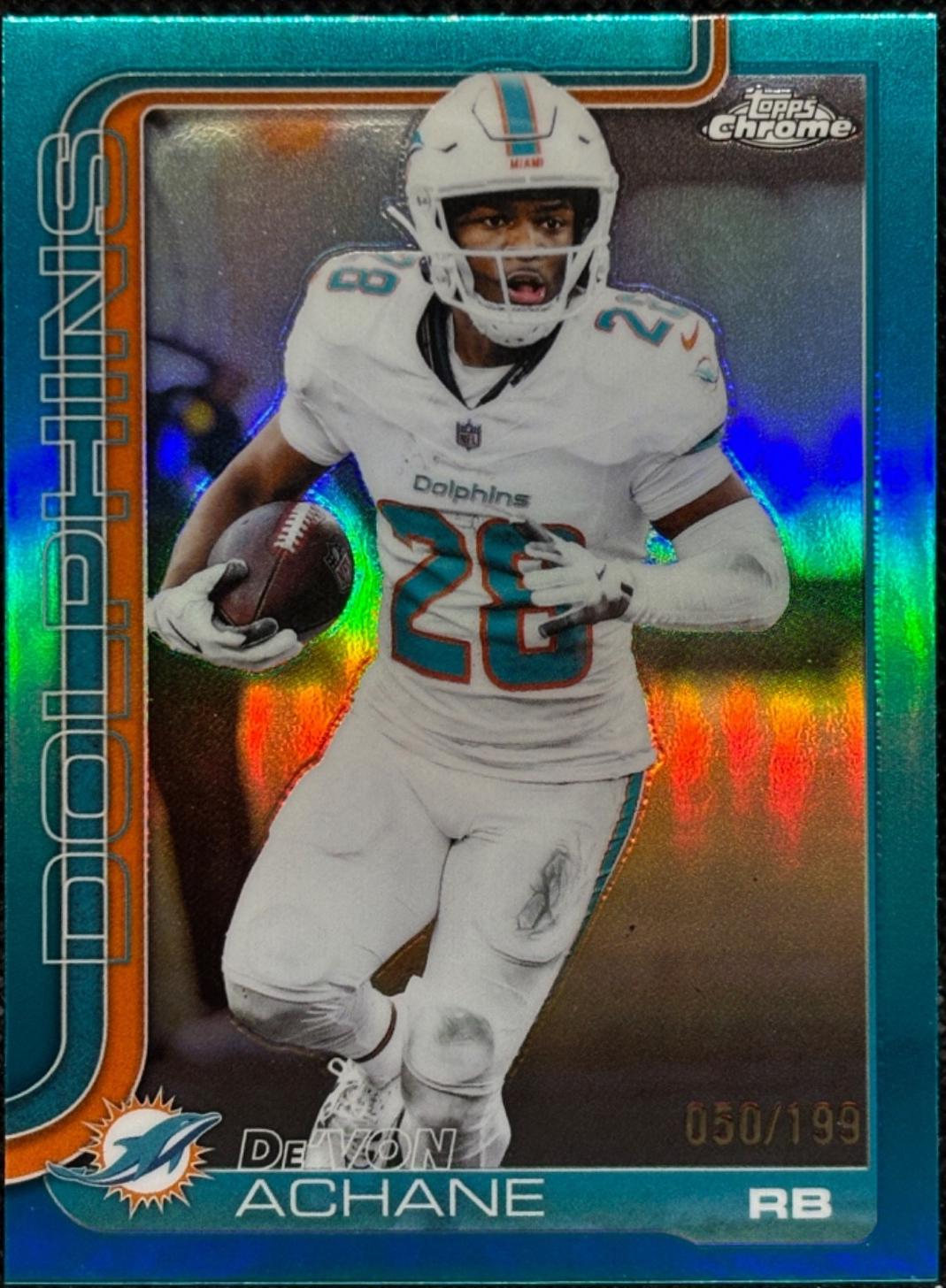 De'Von Achane [Aqua Refractor] #188