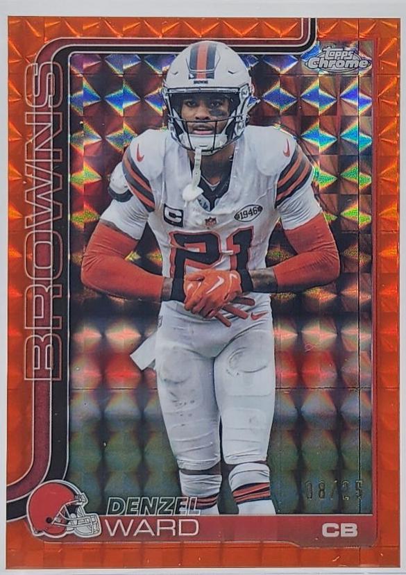 Denzel Ward [Orange Geometric Refractor] #74