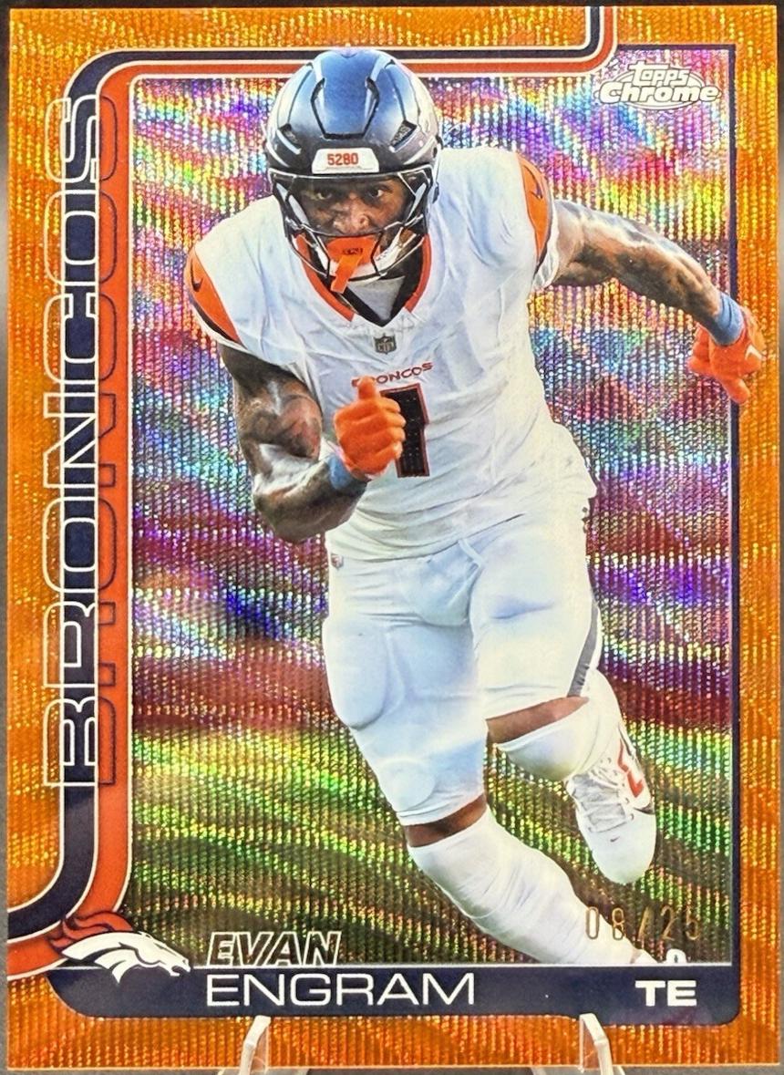 Evan Engram [Orange Wave Refractor] #92