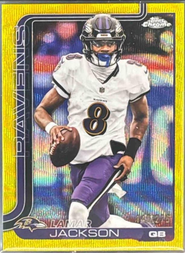 Lamar Jackson [Yellow Wave Refractor] #24